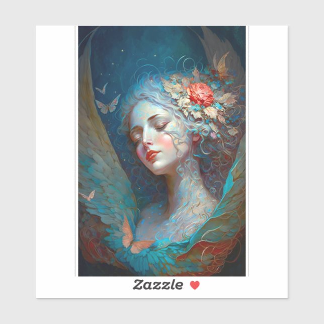 Angel Wings Fantasy Art Sticker (Blatt)