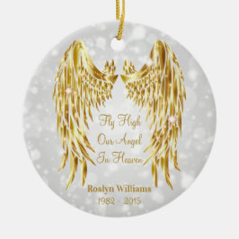 Angel Wings Gedächtnisverlust Loved Ein Weihnachte Keramik Ornament