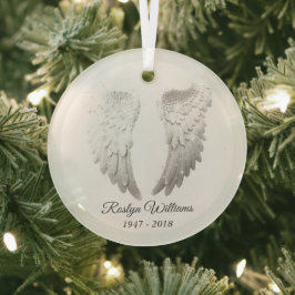 Angel Wings Gedächtnisverlust Loved Ein Weihnachte Ornament Aus Glas