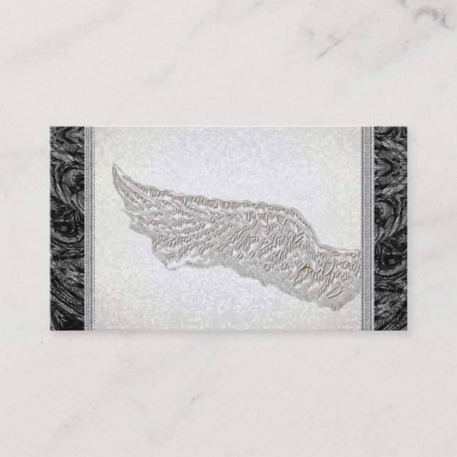Angel Wings Glitzer Lace Singer Business Cards Visitenkarte (Vorderseite)