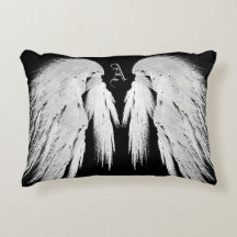 ANGEL WINGS Gray Touched Feathers Custom Monogram