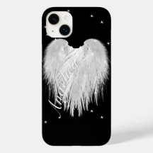 ANGEL WINGS Heart Black Starry Night