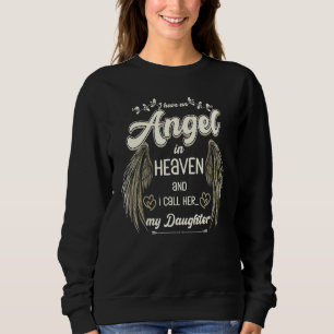 Angel Wings Heaven Daughter Gedenkdenkmal Remem Sweatshirt