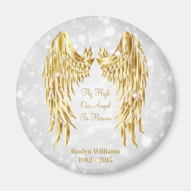 Angel Wings Memorial Love One Verlust Magnet (Vorne)