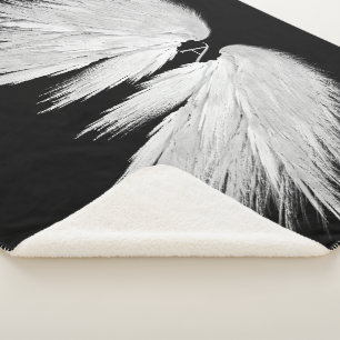 ANGEL WINGS Monogram Black Sherpadecke