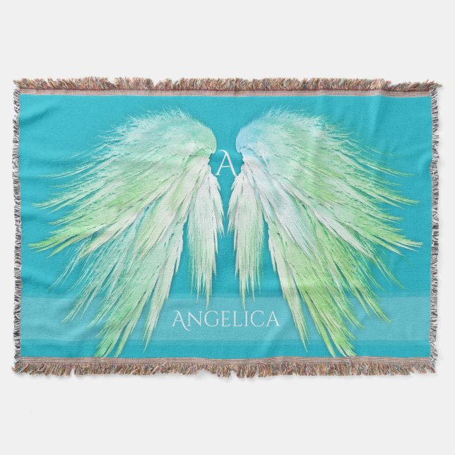 ANGEL WINGS Monogram Name Fresh Ombre Decke (Vorderseite)