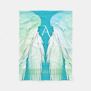 ANGEL WINGS Monogram Name Fresh Ombre Fleecedecke