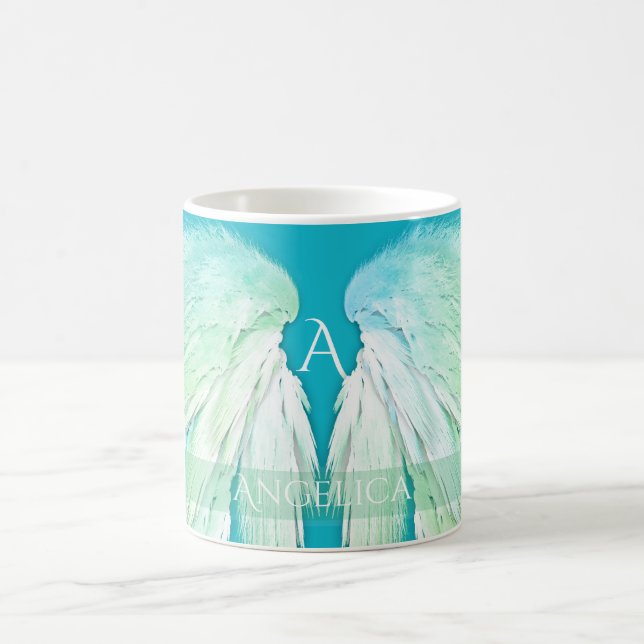 ANGEL WINGS Monogram Name Fresh Ombre Kaffeetasse (Mittel)