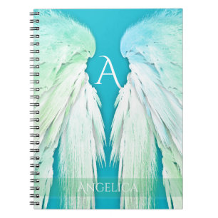 ANGEL WINGS Monogram Name Fresh Ombre Notizblock