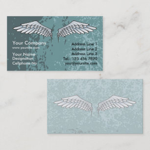 Angel Wings Muddy Blue Visitenkarte
