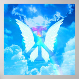 Angel Wings & Peace Sign Poster