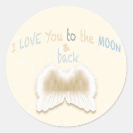 Angel Wings Round Sticker, glänzend Runder Aufkleber