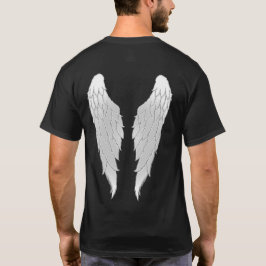 Angel Wings, Schwarze Kontur T-Shirt