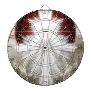 Angel Wings Snowflake Fraktal Art Dartscheibe