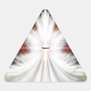 Angel Wings Snowflake Fraktal Art Dreieckiger Aufkleber