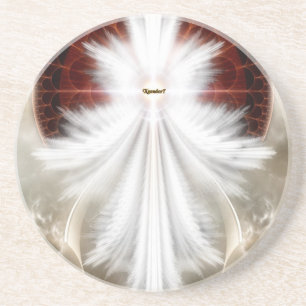 Angel Wings Snowflake Fraktal Art Getränkeuntersetzer