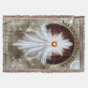 Angel Wings Snowflake Frohe Weihnachten Decke