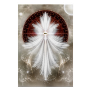 Angel Wings Snowflake RL Poster parfait