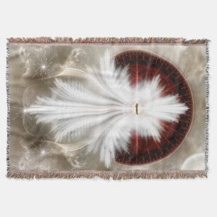 Angel Wings Snowflake Throw Blanket Decke