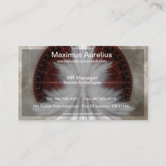 Angel Wings Snowflake Visitenkarte (Vorderseite)