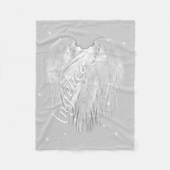 ANGEL WINGS Sparkle Heart Fleecedecke (Vorderseite)