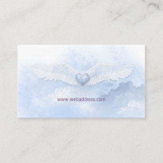 Angel Wings White Christlich Business Card Visitenkarte