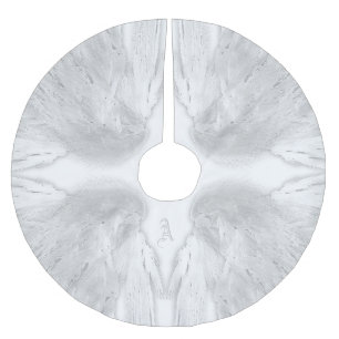 ANGEL WINGS White Custom Monogram Polyester Weihnachtsbaumdecke