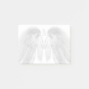 ANGEL WINGS White Custom Monogram Post-it Klebezettel