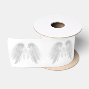ANGEL WINGS White individuell anpassbar Satinband