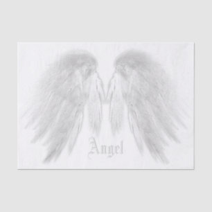 ANGEL WINGS White Individuelle Name Seidenpapier