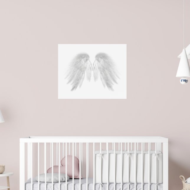 ANGEL WINGS White Poster (Kinderzimmer 2)
