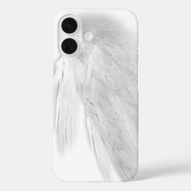 ANGEL WINGS White Right Customizable iPhone 16 Hülle (Rückseite)