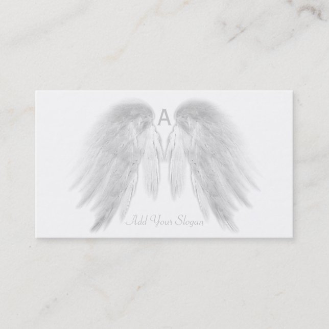 ANGEL WINGS White Wählen Sie Farbe für Farbe Visitenkarte (Vorderseite)