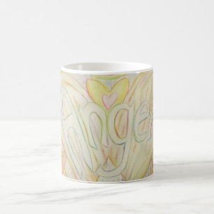 Angel Wings Word Art Custom Café Mugs