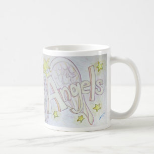 Angel Wings Word Art Custom Coffee Tasse