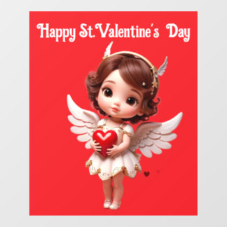  Angel With Heart Window Cling Fensteraufkleber