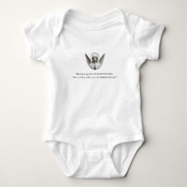 Angel with Joshua 1:9 - Be Strong and Courageous B Baby Strampler