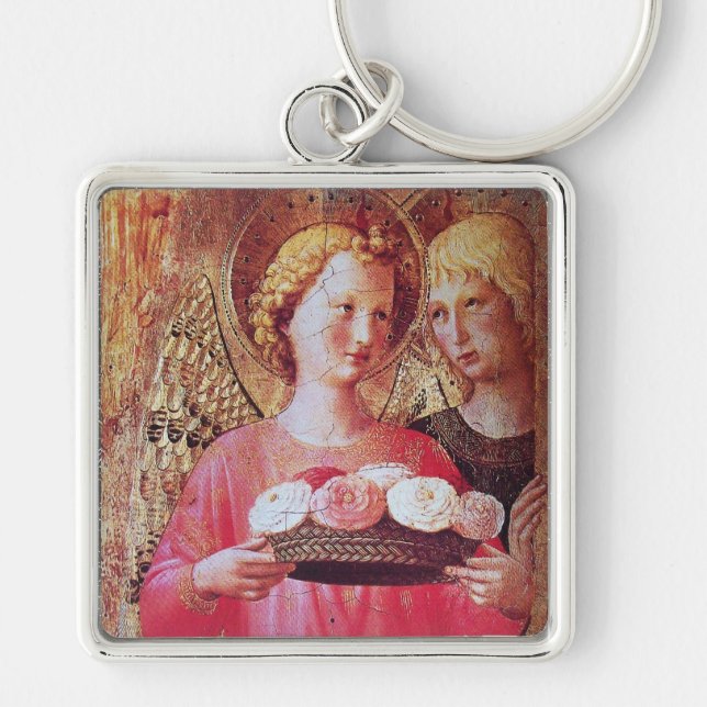 ANGEL WITH ROSE by Fra Angelico Schlüsselanhänger (Vorne)