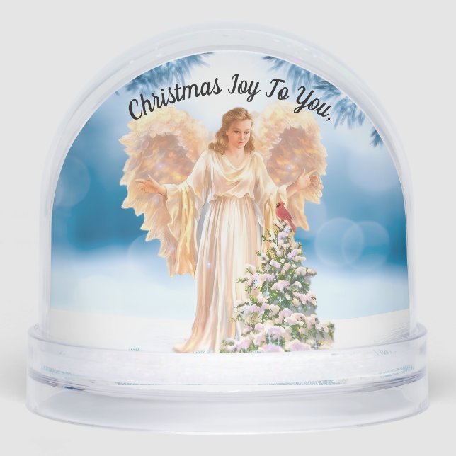Angel With Tree Snow Globe Schneekugeln (Vorderseite)