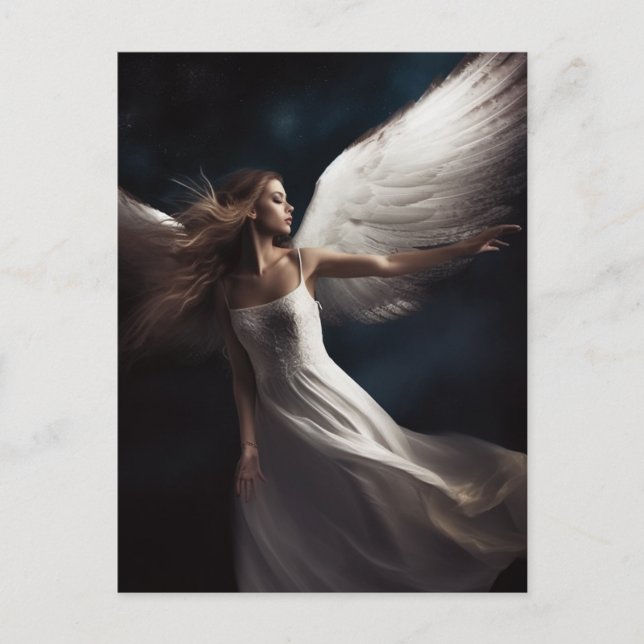 Angel Woman Fotografie Postkarte (Vorderseite)