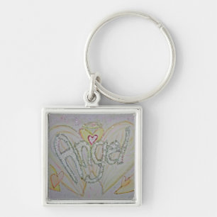 Angel Word Art Malerei Inspiration Key Chains Schlüsselanhänger