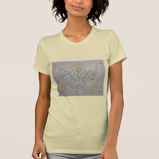 Angel Word Inspiration Custom Art T - Shirt (Vorderseite)