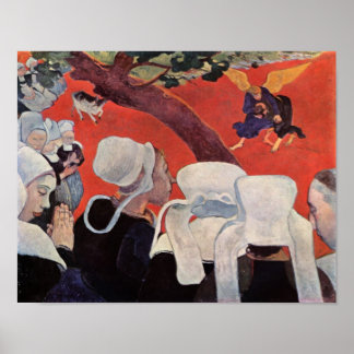Angel Wrestling mit Jacob, Paul Gauguin Poster