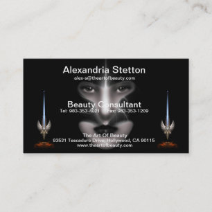 Angel Yeux Fractal Art Carte de visite horizontal