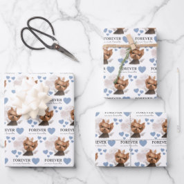 Angel Yorkie Wrapping Paper Flat Sheet Set 3 Geschenkpapier Set