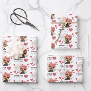 Angel Yorkie Wrapping Paper Flat Sheet Set 3 Geschenkpapier Set