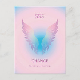 Angel Zahl Aura 555 Veränderung Postkarte