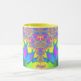 ANGEL ~ Zany 3D Fraktal ~ Hübsch mehrfarbig Tasse