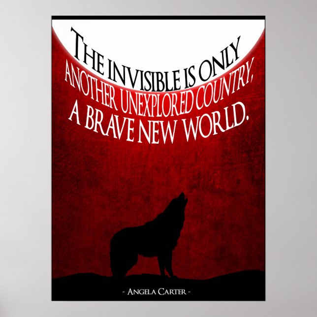 Angela Carter Zitat Minimalistisches Poster (Vorne)