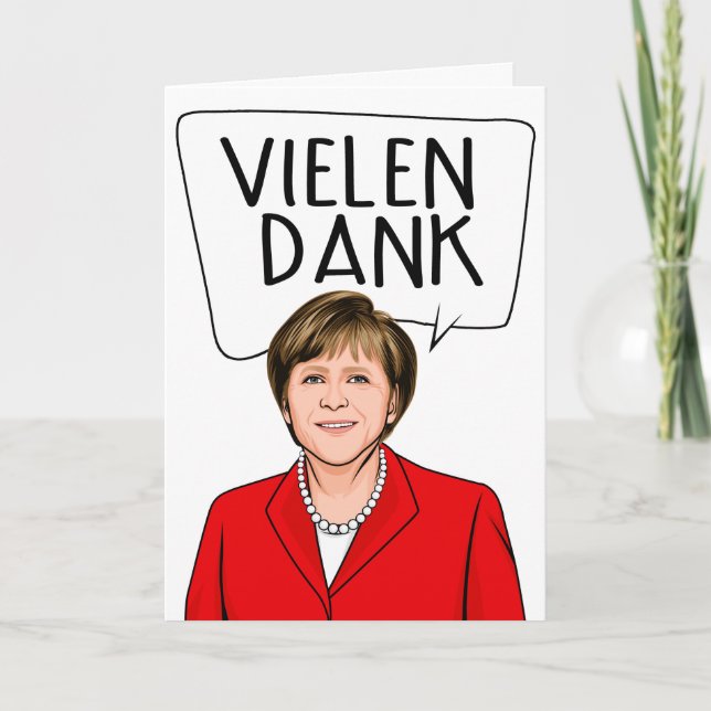 ANGELA MERKEL: Danke Karte (Vorderseite)